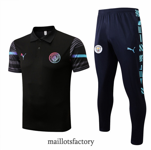 Achat Kit d'entrainement Maillot du Manchester City 2022/23 Noir/Bleu Marine y921