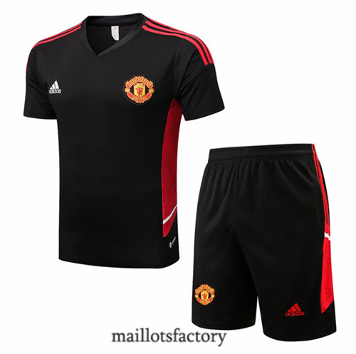 Achat Kit d'entrainement Maillot du Manchester United + Short 2022/23 Noir y929