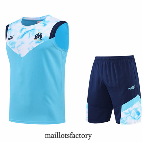 Achat Kit d'entrainement Maillot du Marseille Debardeur 2022/23 Bleu y806