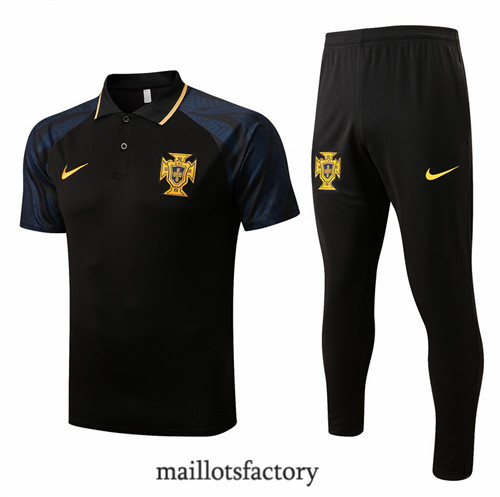 Achat Kit d'entrainement Maillot du polo Portugal 2022/23 Noir y875