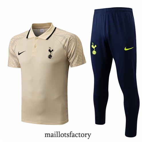 Achat Kit d'entrainement Maillot du polo Tottenham Hotspur 2022/23 Kaki/Bleu Marine y934