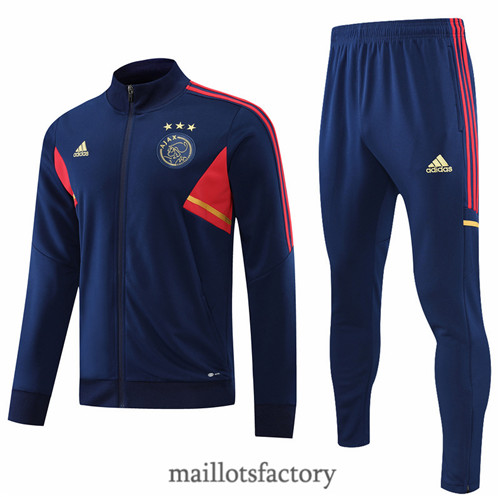 Achat Veste Survetement du foot Ajax 2022/23 Bleu Marine y363