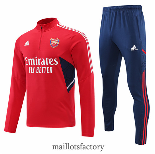 Achat Survetement du foot Arsenal 2022/23 Rouge/Bleu y545