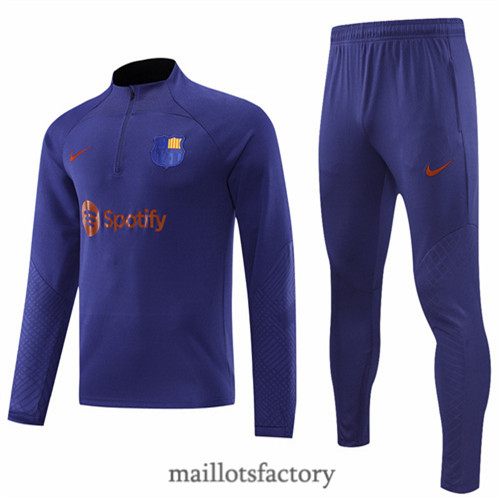 Achat Survetement du foot Barcelone 2022/23 Bleu Marine y434