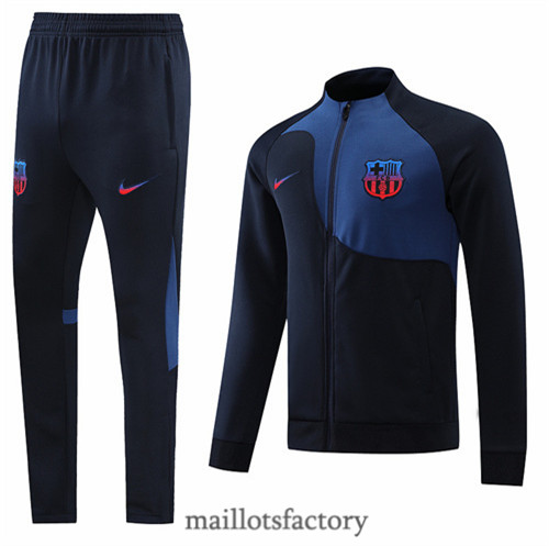 Achat Veste Survetement du foot Barcelone 2022/23 Bleu Marine y439