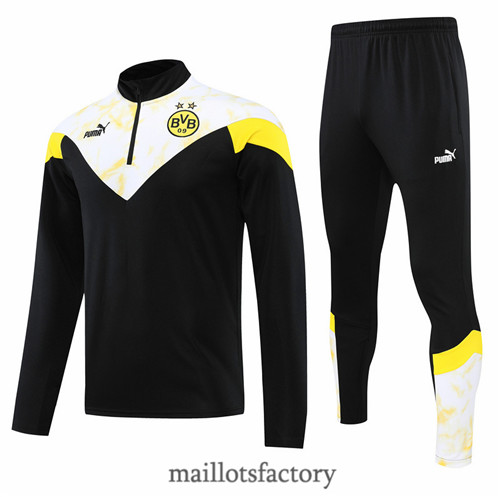 Achat Survetement du foot Borussia Dortmund 2022/23 Noir/Blanc y422