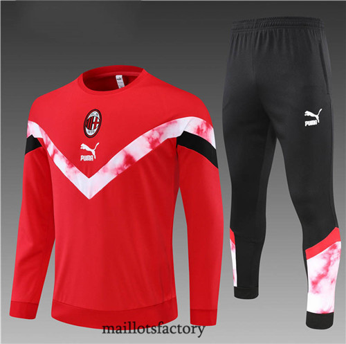 Achat Survetement Enfant du foot AC Milan 2022/23 Rouge/Noir y716