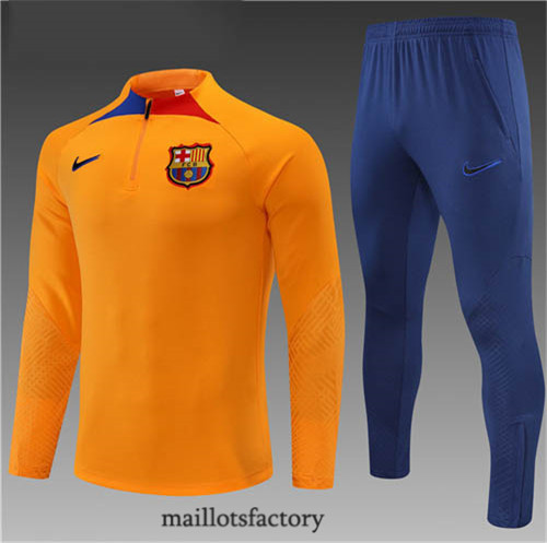 Achat Survetement Enfant du foot Barcelone 2022/23 Orange/Bleu y657