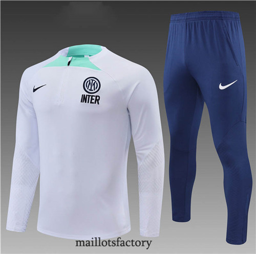 Achat Survetement Enfant du foot Inter Milan 2022/23 Blanc/Bleu y723