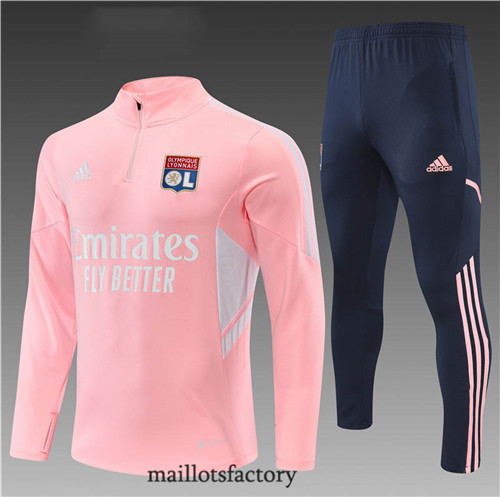 Achat Survetement Enfant du foot Lyon 2022/23 Rose/Noir y666