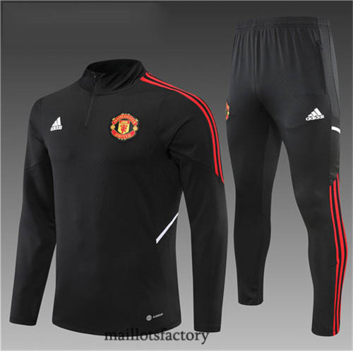 Achat Survetement Enfant du foot Manchester United 2022/23 Noir y708