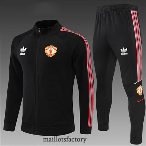 Achat Veste Survetement Enfant du foot Manchester United 2022/23 Noir y710