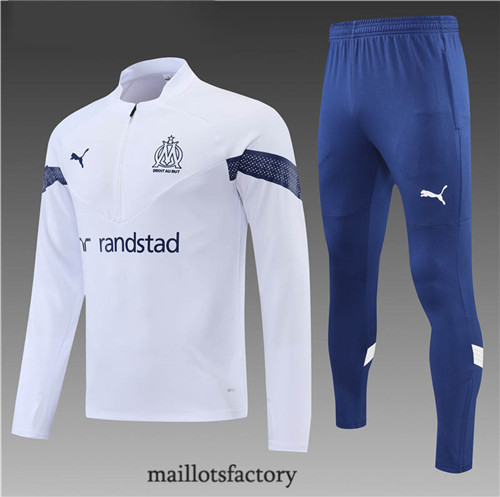 Achat Survetement Enfant du foot Marseille 2022/23 Blanc/Bleu y671