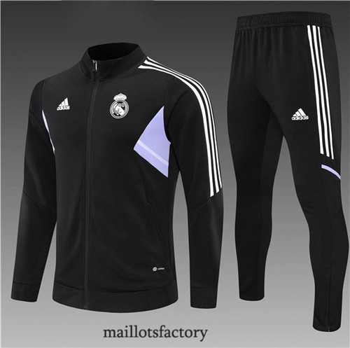 Achat Veste Survetement Enfant du foot Real Madrid 2022/23 Noir y659