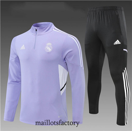 Achat Survetement Enfant du foot Real Madrid 2022/23 Violet/Noir y662