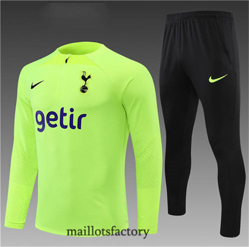 Achat Survetement Enfant du foot Tottenham Hotspur 2022/23 Vert/Noir y713