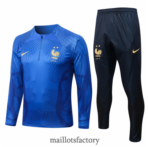 Achat Survetement du foot France 2022/23 Bleu y518