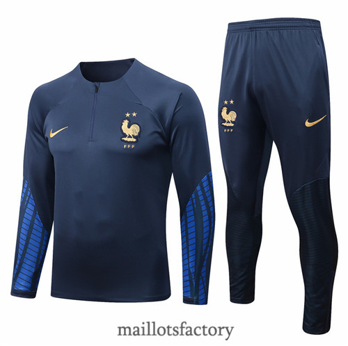 Achat Survetement du foot France 2022/23 Bleu Marine y523