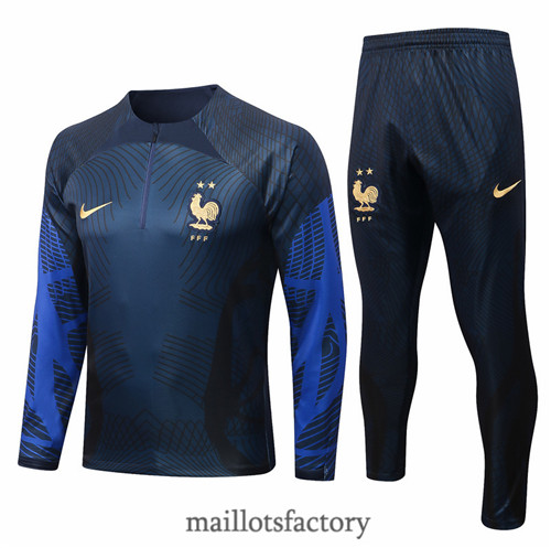 Achat Survetement du foot France 2022/23 Bleu Marine y525