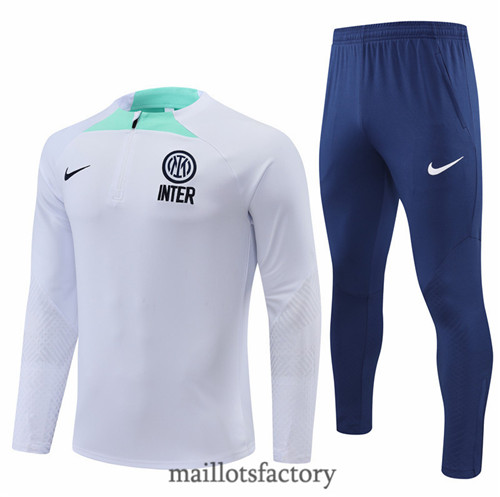 Achat Survetement du foot Inter Milan 2022/23 Blanc/Bleu y626