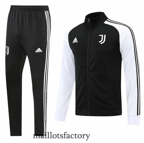 Achat Veste Survetement du foot Juventus 2022/23 Noir/Blanc y641