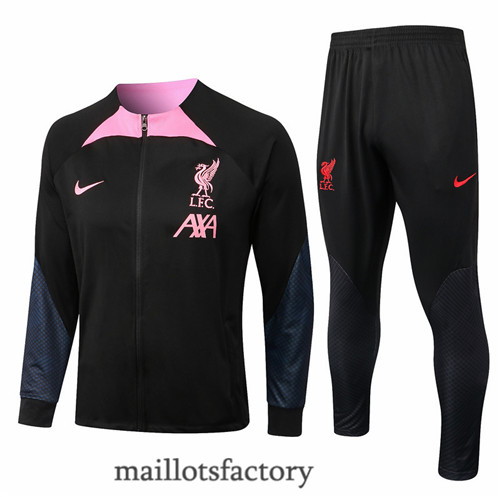 Achat Veste Survetement du foot Liverpool 2022/23 Noir y564