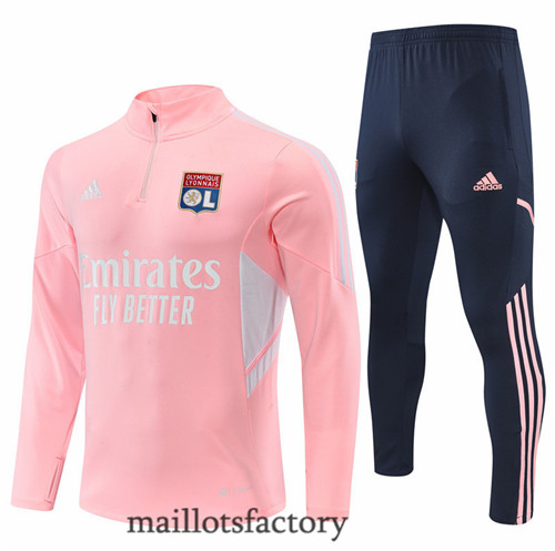 Achat Survetement du foot Lyon 2022/23 Rose/Noir y466