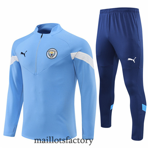 Achat Survetement du foot Manchester City 2022/23 Bleu y583