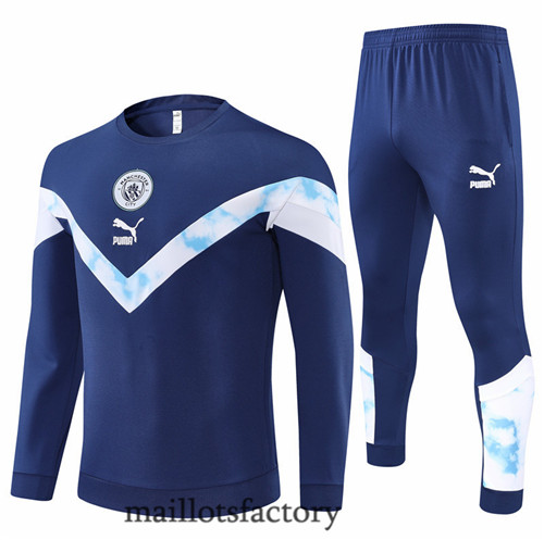 Achat Survetement du foot Manchester City 2022/23 Bleu Marine y587