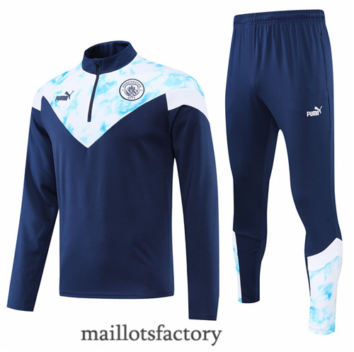 Achat Survetement du foot Manchester City 2022/23 Bleu Marine y588