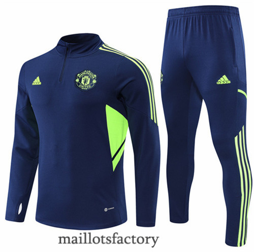 Achat Survetement du foot Manchester United 2022/23 Bleu y597