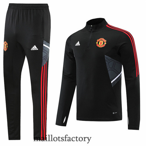 Achat Survetement du foot Manchester United 2022/23 Noir y599