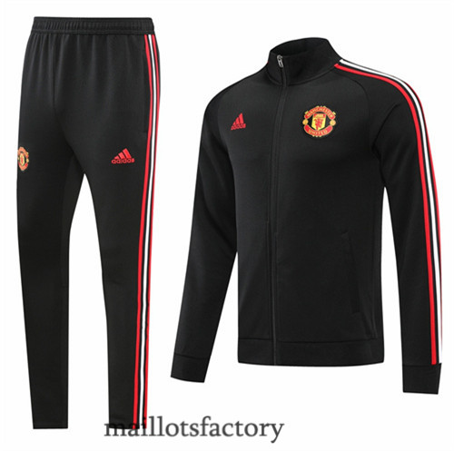 Achat Veste Survetement du foot Manchester United 2022/23 Noir y604