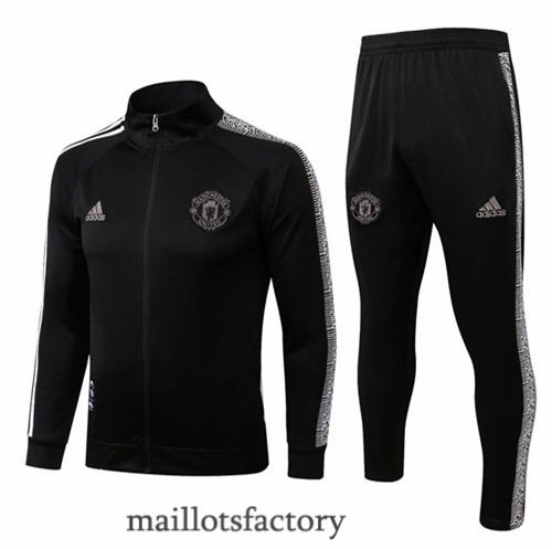 Achat Veste Survetement du foot Manchester United 2022/23 Noir y608