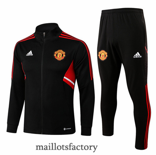 Achat Veste Survetement du foot Manchester United 2022/23 Noir y609