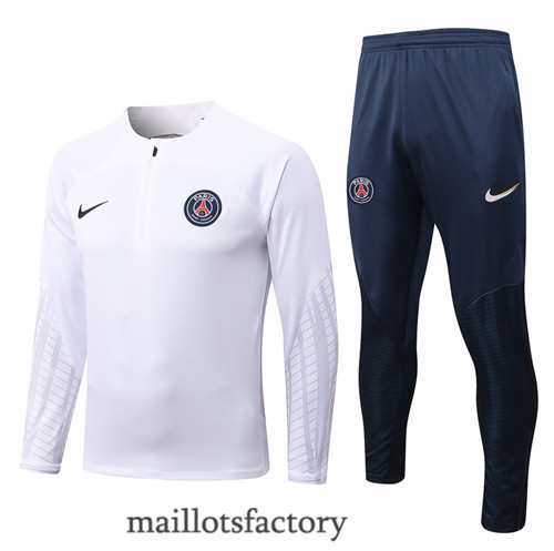 Achat Survetement du foot Paris PSG 2022/23 Blanc y486