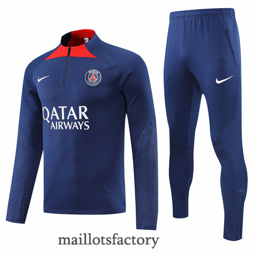 Achat Survetement du foot Paris PSG 2022/23 Bleu Marine y497