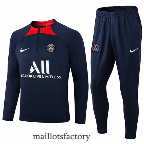 Achat Survetement du foot Paris PSG 2022/23 Bleu Marine y499