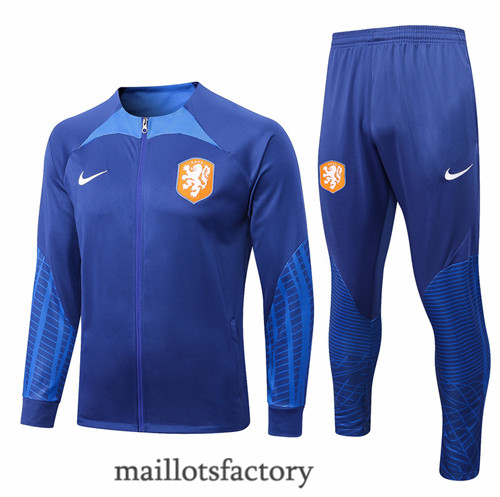 Achat Veste Survetement du foot Pays-Bas 2022/23 Bleu y537