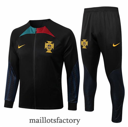 Achat Veste Survetement du foot Portugal 2022/23 Noir y539