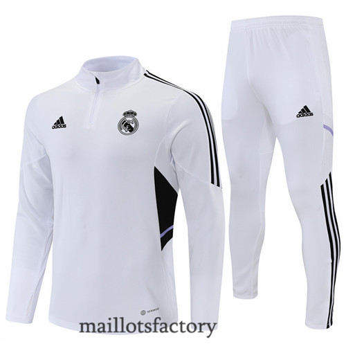 Achat Survetement du foot Real Madrid 2022/23 Violet/Noir y446