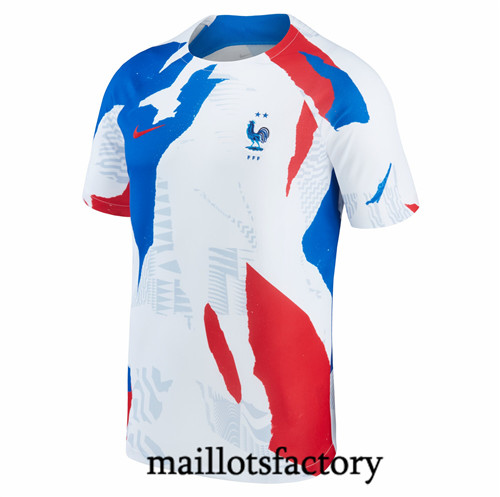 maillotsfactory: Maillot du France 2022/23 Pre-Match Blanc fiable