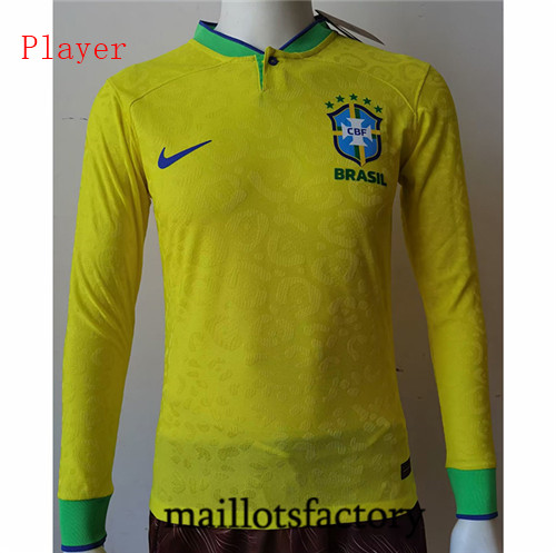 maillotsfactory: Maillot du Player Brésil 2022/23 Domicile Manche Longue fiable