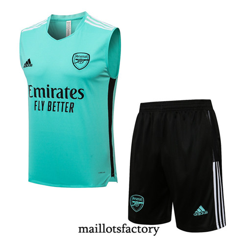 Achat Kit d'entrainement Maillot du Arsenal Debardeur 2021/22 Vert