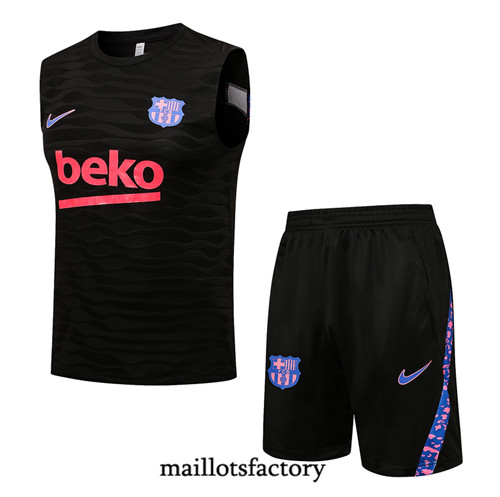 Achat Kit d'entrainement Maillot du Barcelone Debardeur 2021/22 Noir