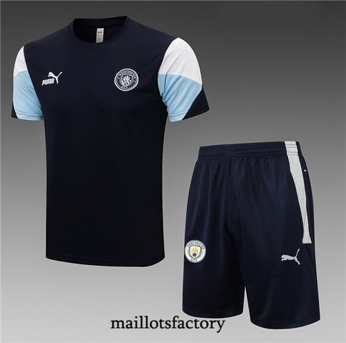 Achat Kit d'entrainement Maillot du Manchester City 2021/22 Bleu Marine