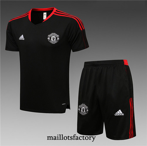 Achat Kit d'entrainement Maillot du Manchester United 2021/22 Noir