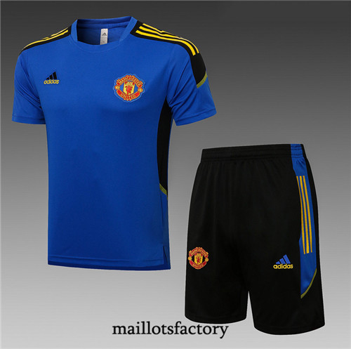 Achat Kit d'entrainement Maillot du Manchester United 2021/22 champions league Bleu