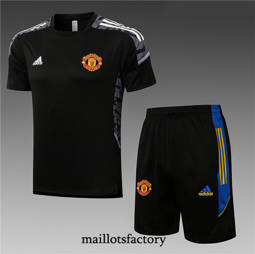 Achat Kit d'entrainement Maillot du Manchester United 2021/22 champions league Noir