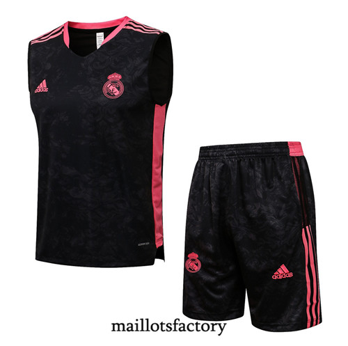 Achat Kit d'entrainement Maillot du Real Madrid Debardeur 2021/22 Noir